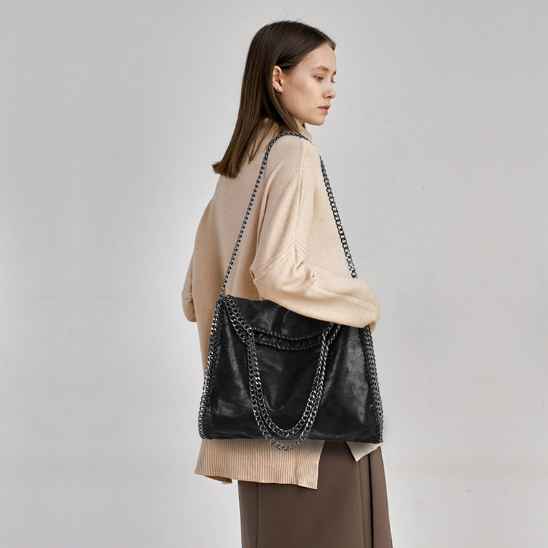 Women's Fashion Summer Chain Foldable Large Capacity Bags