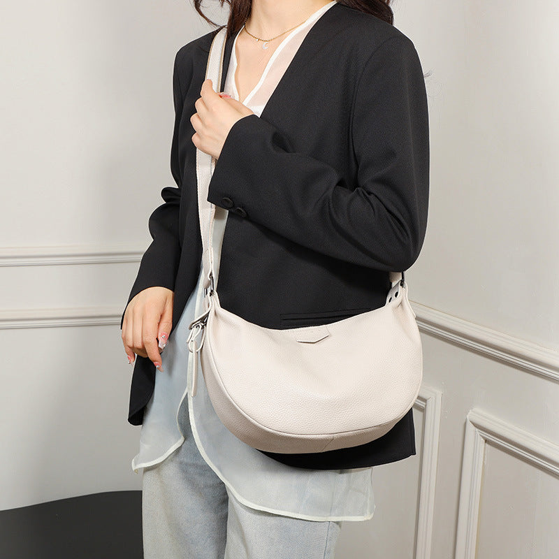 Women's Genuine Commuter Large Capacity Dumpling High-grade Women's Leather Bag