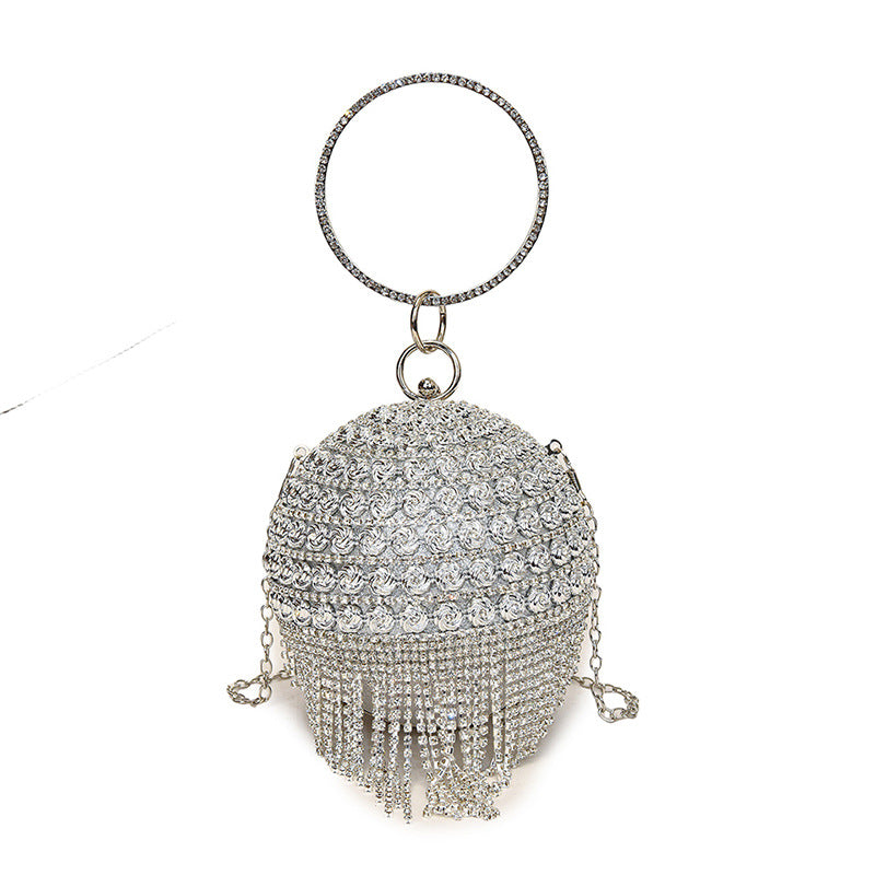 Women's Dinner Party Diamond Clutch Fashion Spherical Women's Shoulder Bag