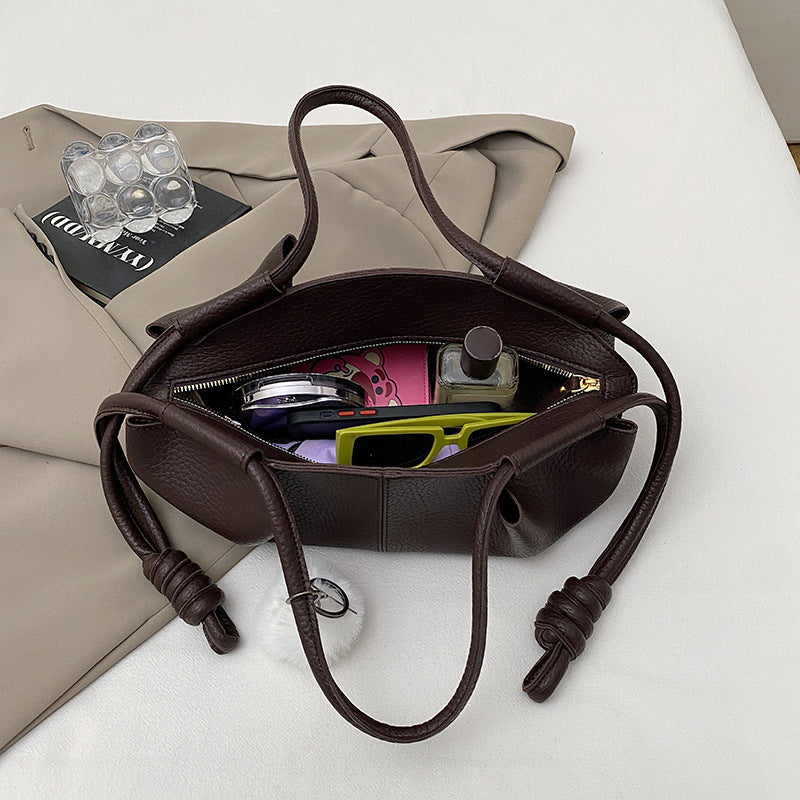 Women's Niche High Sense Soft Leather Cloud Fashion Women's Shoulder Bag