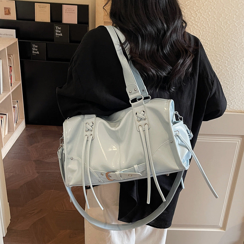 Women's Trendy Large Capacity Tassel Motorcycle Fashion Tote Bag