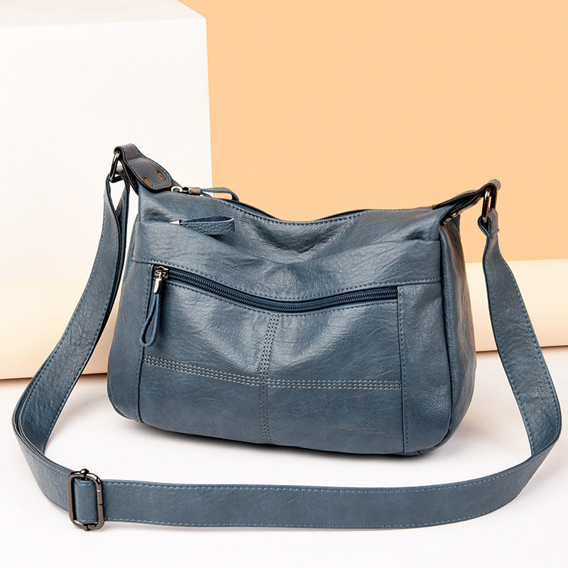 Women's Large Capacity Mom Retro Soft Women's Shoulder Bag
