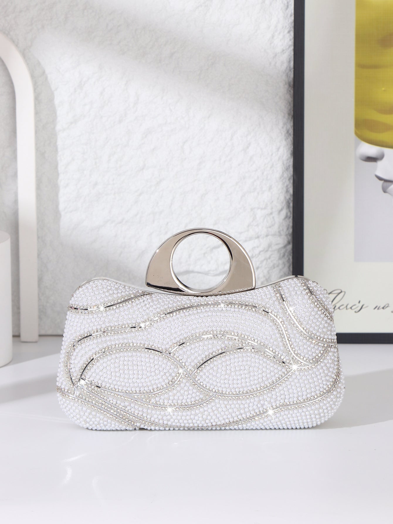 Women's Pearl Vintage Luxury Clutch Banquet Dress Bags
