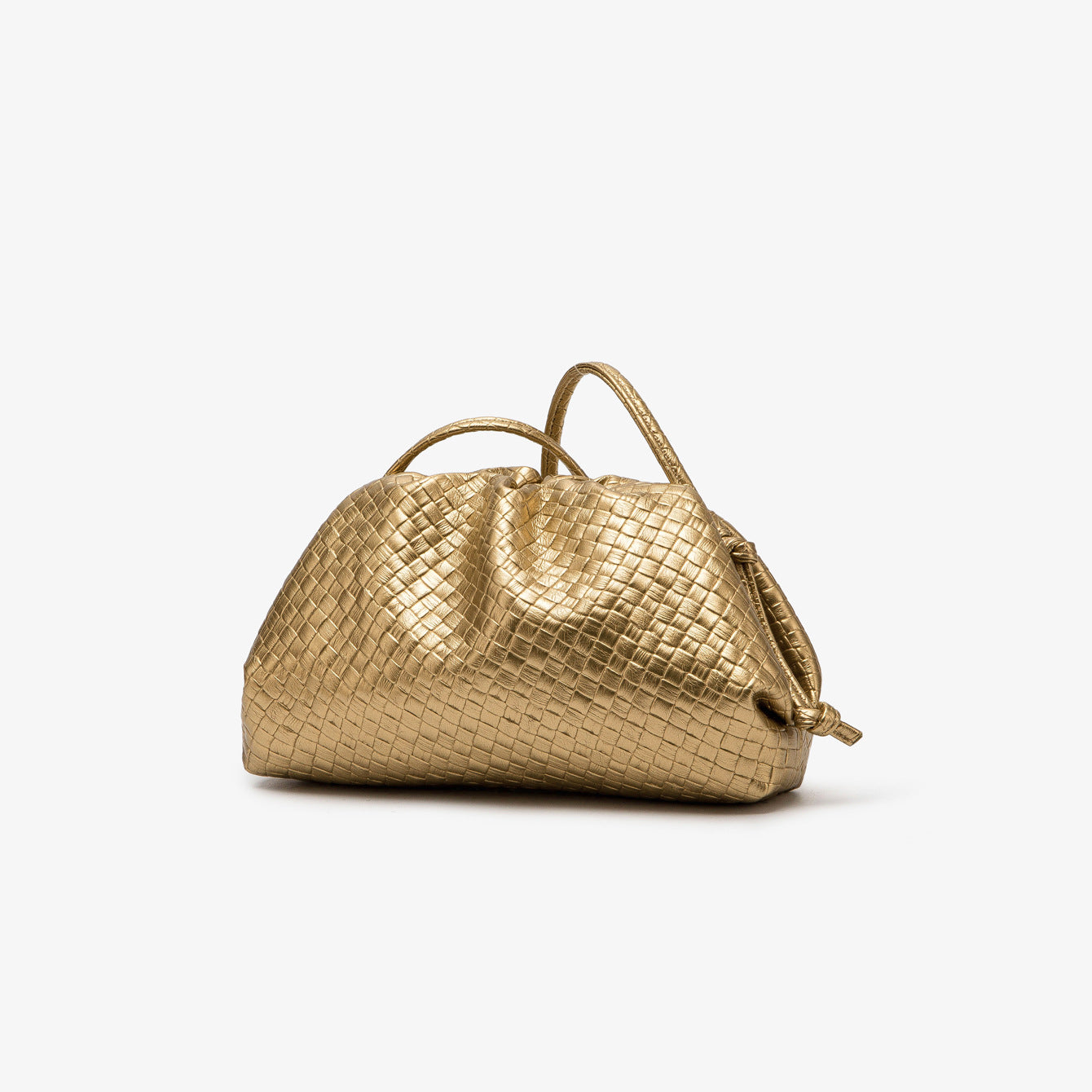 Women's Golden Cloud Large Size Woven Dumpling Women's Shoulder Bag