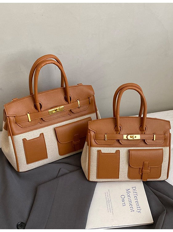 Women's Color Contrast Large Capacity High Sense Women's Handbag