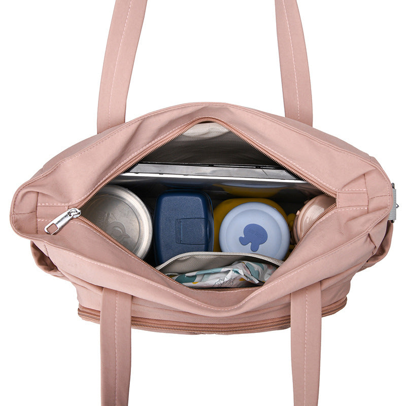 Maternity Mother Plaid Fabric Clothing Storage Milk Bottle Insulation Mummy Bag