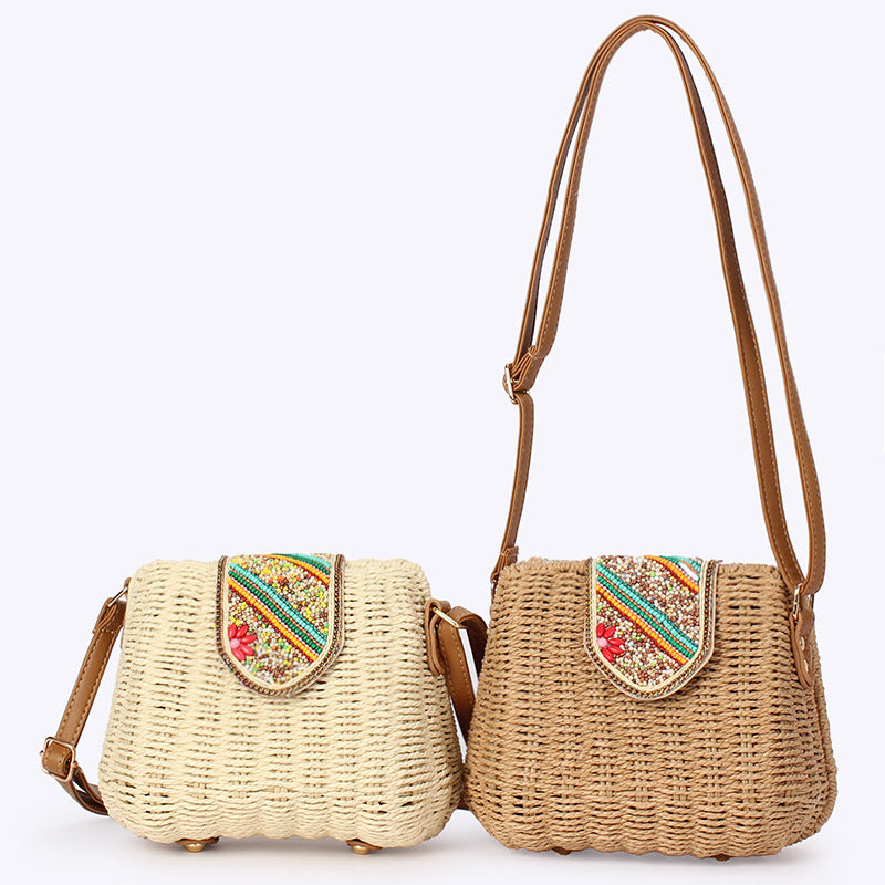 Women's Cover Fashion Woven Advanced Texture Simple Women's Messenger Bag