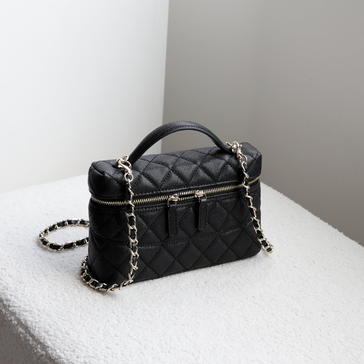 Women's Classic Style High-grade Diamond Plaid Chain Box Lunch Small Square Bag