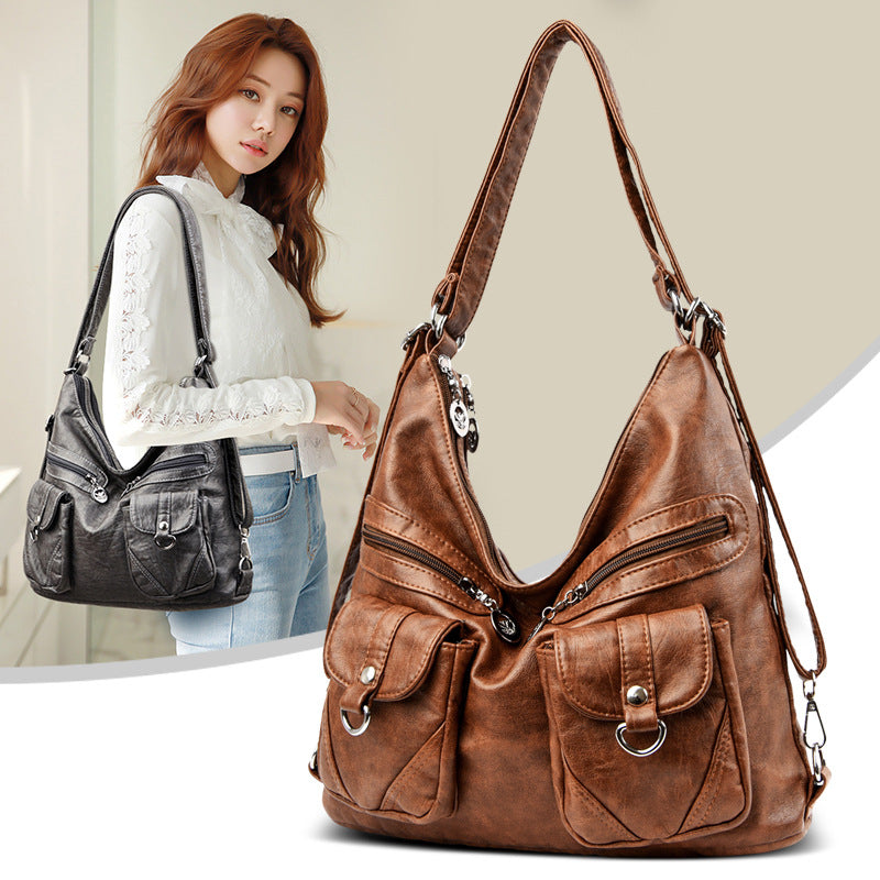 Women's Design Retro Large Capacity Washing Soft Backpacks