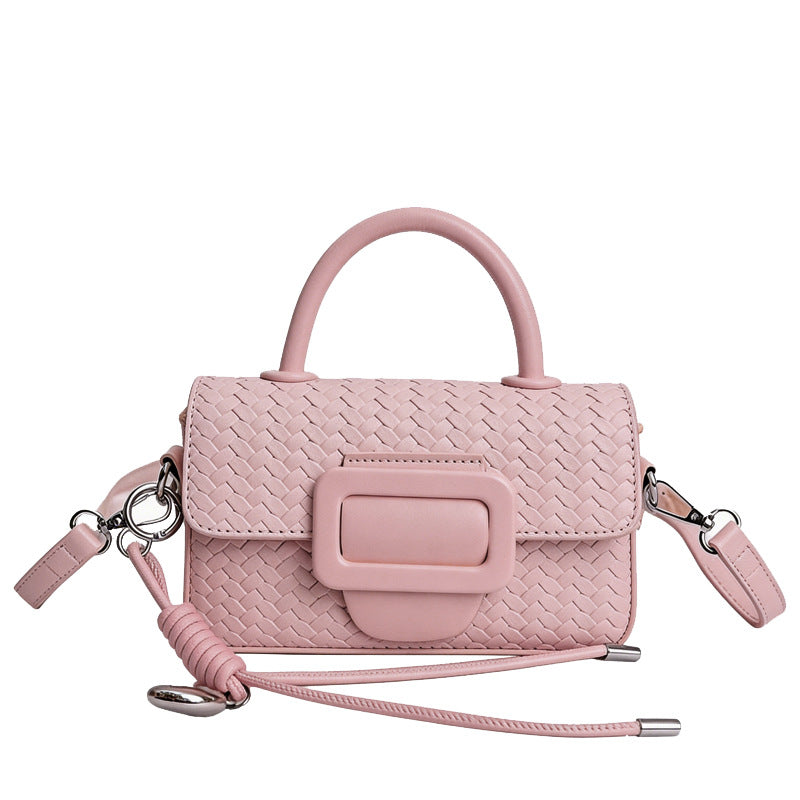 Women's Niche Woven Pattern High-grade Fashion Simple Small Square Bag