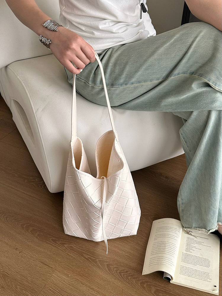 Women's Ge Niche Woven Pattern Simple Mother Bags