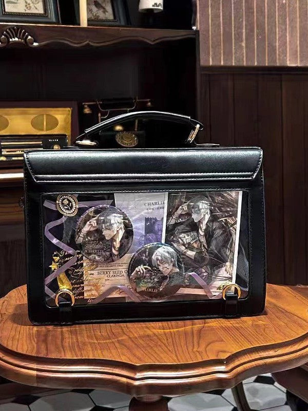 Women's Uniform College Style Cotton Doll Cartoon Portable Two Women's Messenger Bag