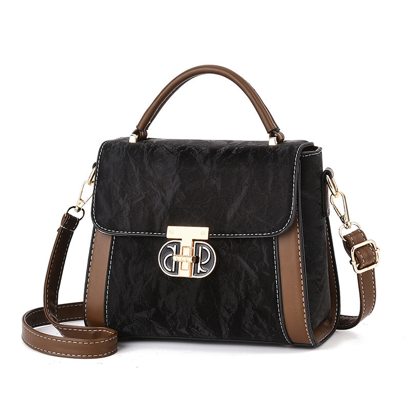 Women's Chinese Style Contrast Color Fashion Portable Small Square Bags