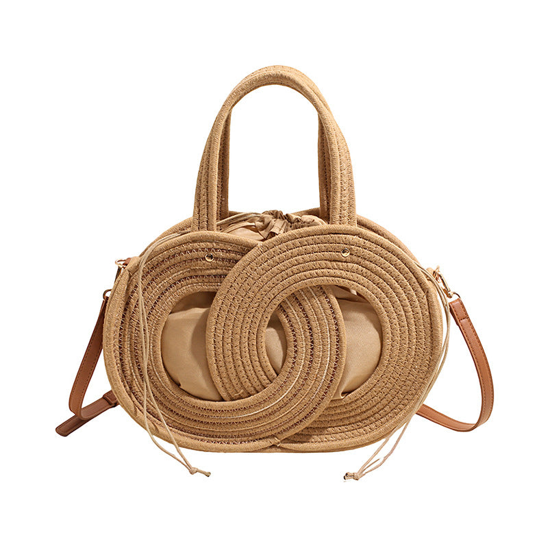 Women's Seaside Vacation Style Single Large Capacity Contrast Color Bags