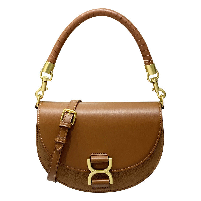 Women's Design Chain Selenodont Semicircle One Saddle Bags