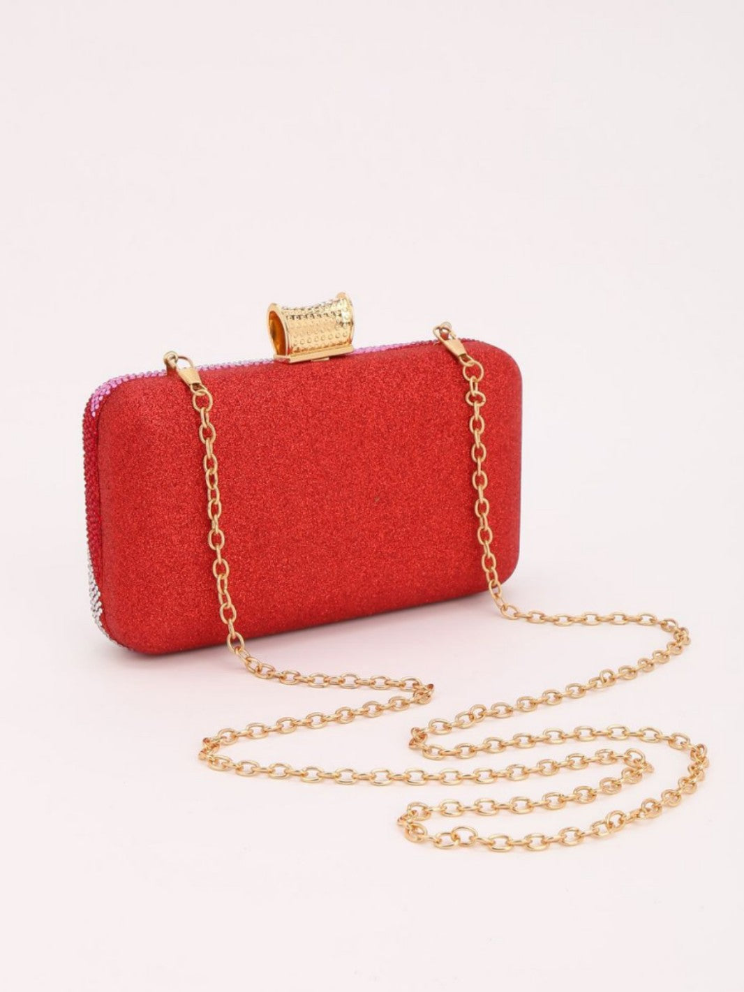 Light Luxury Contrast Color Shiny Rhinestone Clutch Banquet Bags