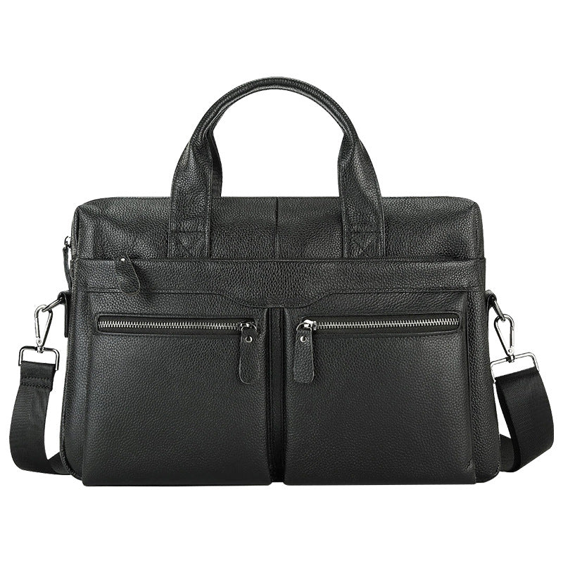 Men's Commuter Simple Business Cow Leather Computer Men's Briefcase