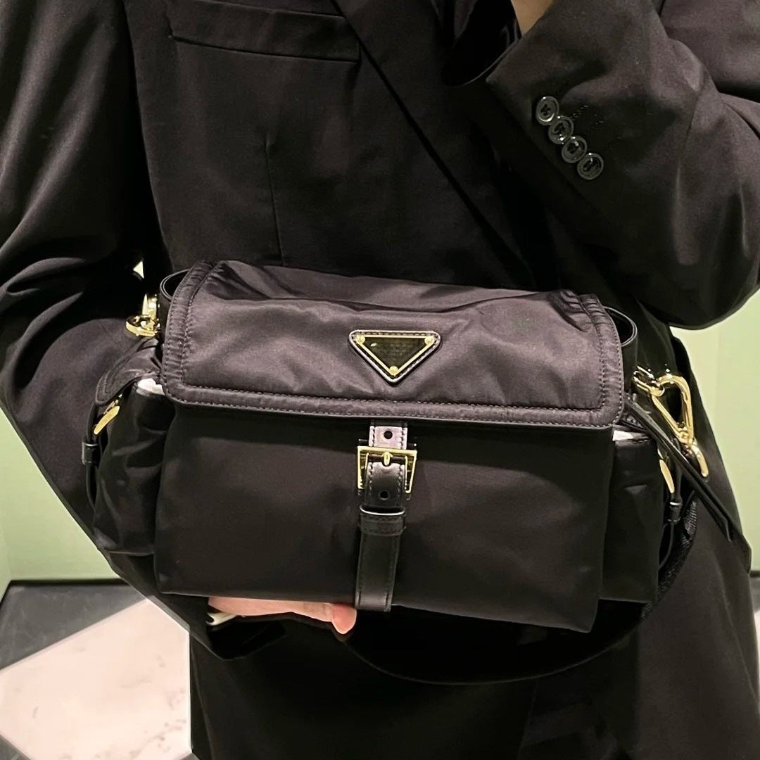 Rada Imported Nylon Cloth Cowhide Couple Bags