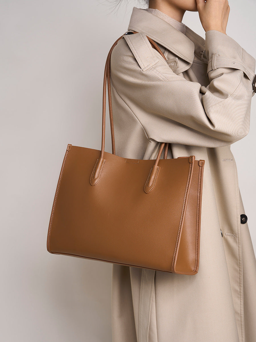 Women's Genuine Leather Niche Soft Versatile High-grade Large Bags
