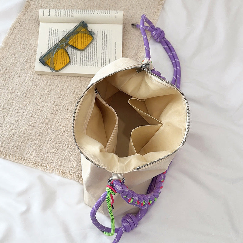 Korean Style Nylon Cloth Personalized Female Minority Braid Rope Bags