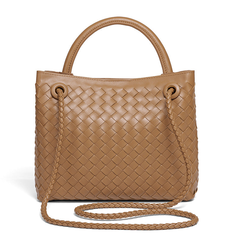 Women's Fashion Bow Metal Hand-woven Design Large Bags