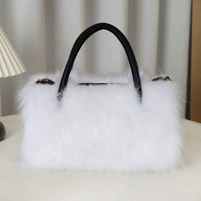 Women's Plush Fashion Imitation Fur Furry Women's Handbag