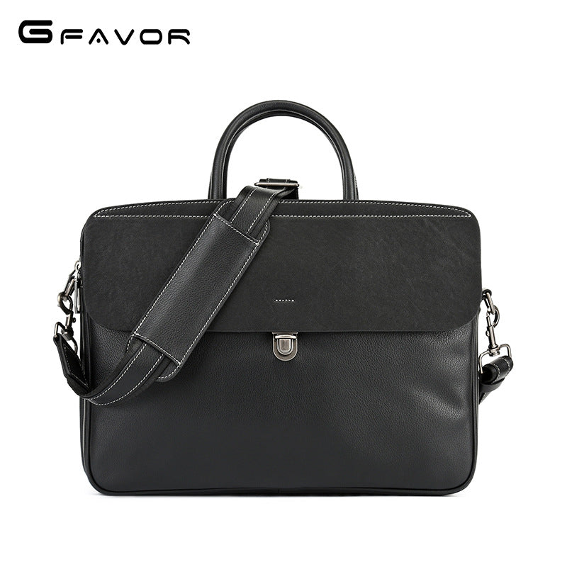 Men's Vegetable Tanned Leather Cowhide High-grade Fashion Multifunctional Handbags