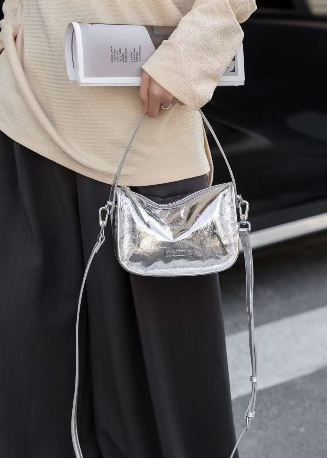 Women's First Layer Leather Fashion Simple Shopping Shell Practical Women's Shoulder Bag