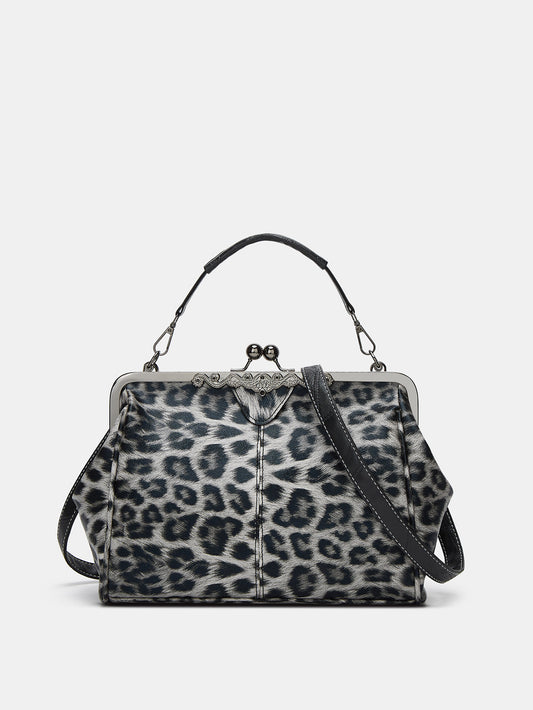Women's Clip Fashion Leopard Print Design Autumn Women's Handbag