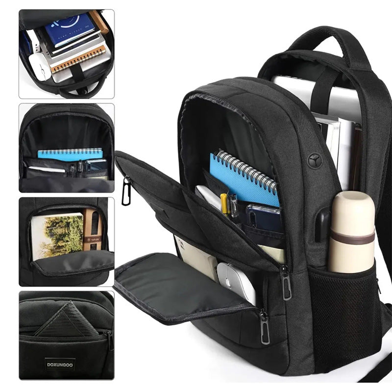 Glamorous Multifunctional Oxford Cloth Large Capacity Business Backpack