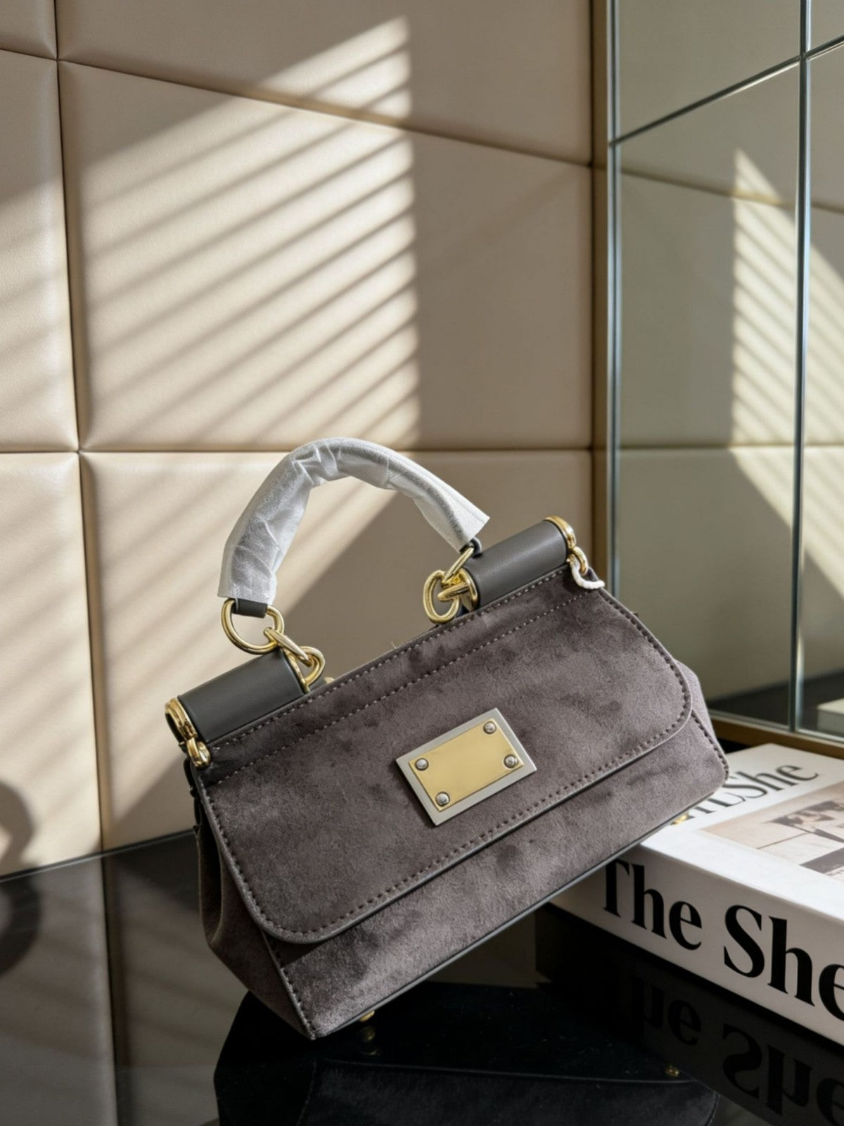 Women's Mini Sheath Hardware Dog Teeth Tote Bags