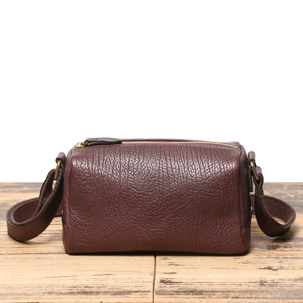 Style Fashion Design Simple Horizontal Genuine Leather Trendy Good-looking Top Shoulder Bags