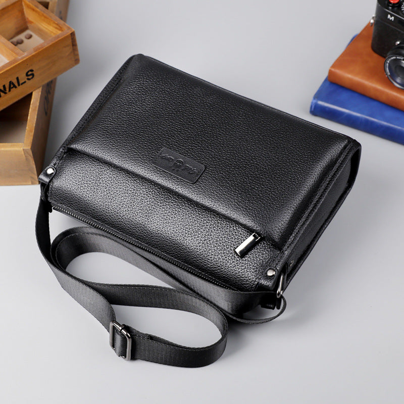 Men's Layer Cowhide Business Commute Boys Genuine Leather Bags
