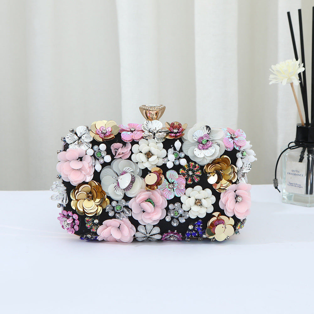 Women's Flowers Fashion Banquet Wedding Niche Dinner Bag