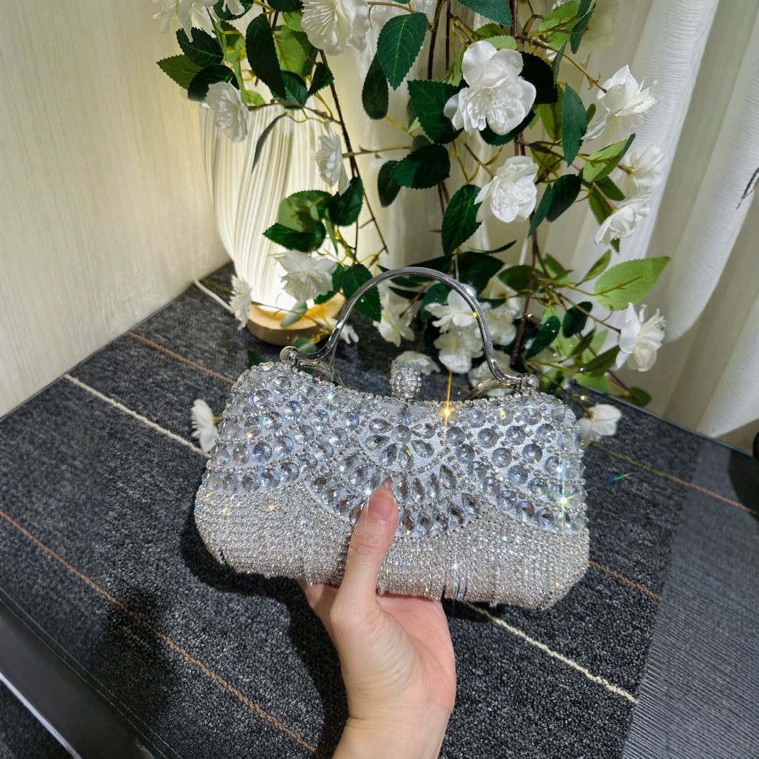 Glamorous Female Fashion Rhinestone Versatile Chain Bags