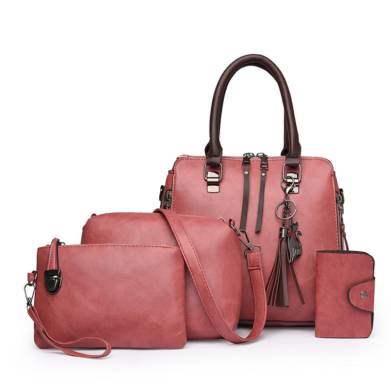 Unique Women's Retro Mother Oil Leather Bags