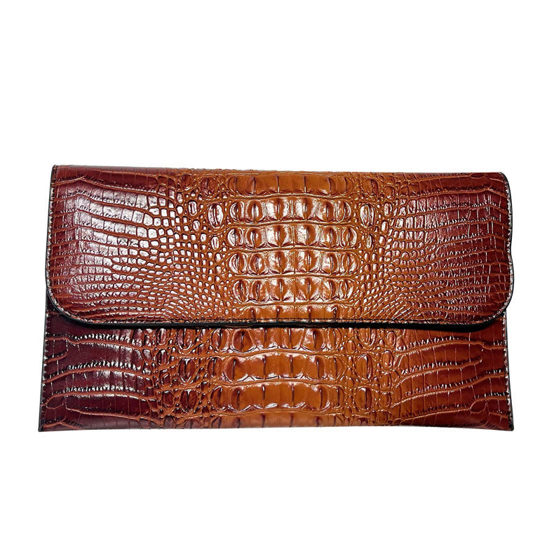 Women's Vintage Crocodile Pattern Patent Versatile High Quality Women's Clutch