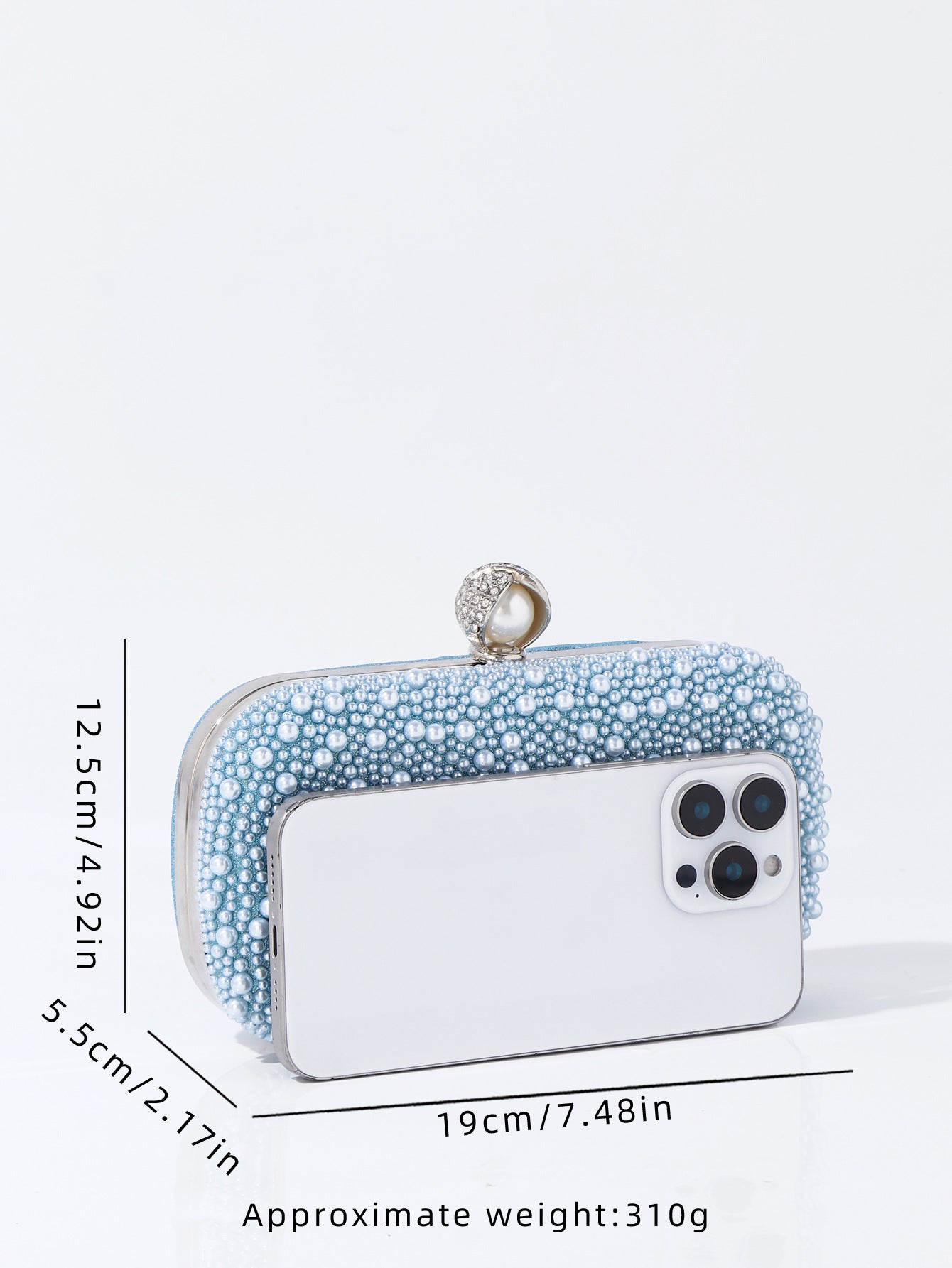 Vintage Pearl Beaded Cheongsam Clutch Party Dinner Bag