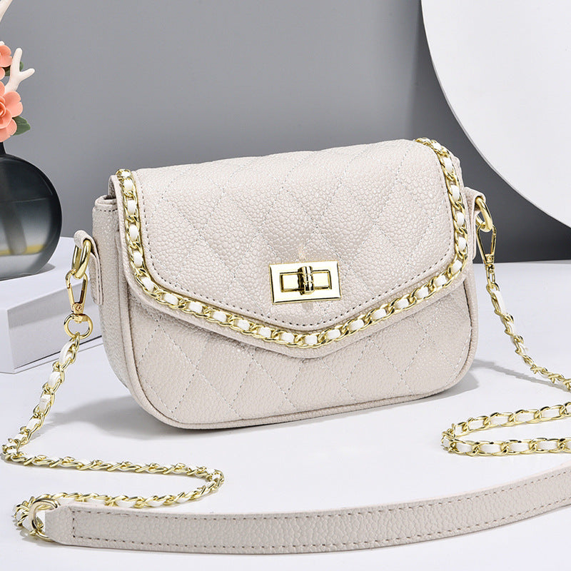 Women's Diamond Pattern Stylish Simple Versatile Design Women's Messenger Bag
