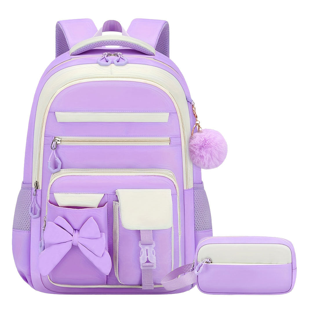 Cute Butterfly Three-piece Set Large Capacity Spine Protection Backpacks