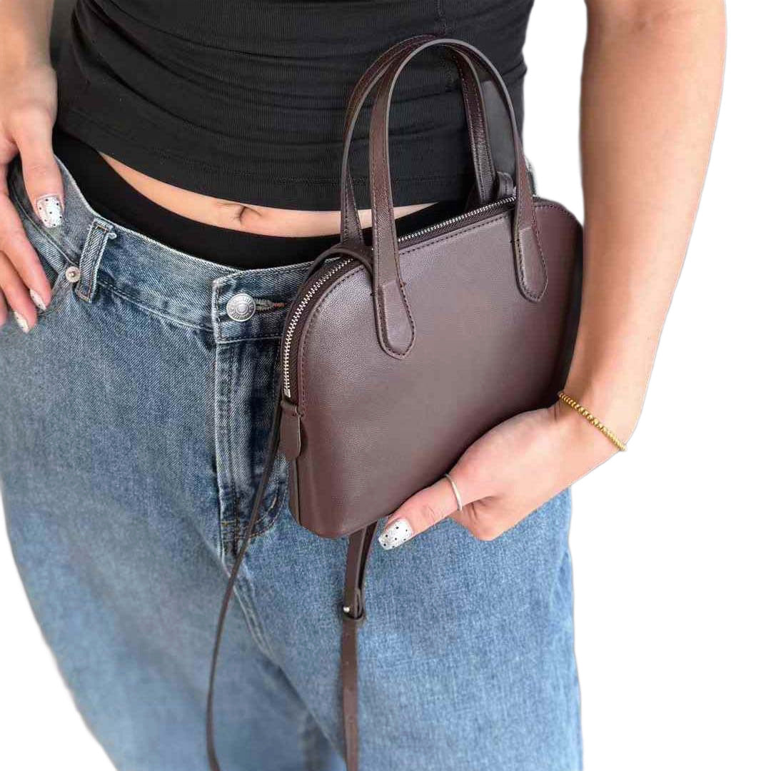 Women's Sheepskin Little Shell Retro Fashion Minimalist High Quality Simple Women's Messenger Bag