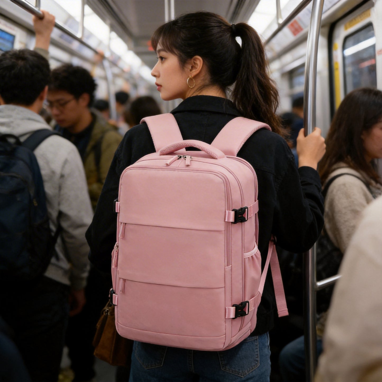 Women's & Men's Urban Simple Commuter Large Capacity Waterproof Leisure Backpack
