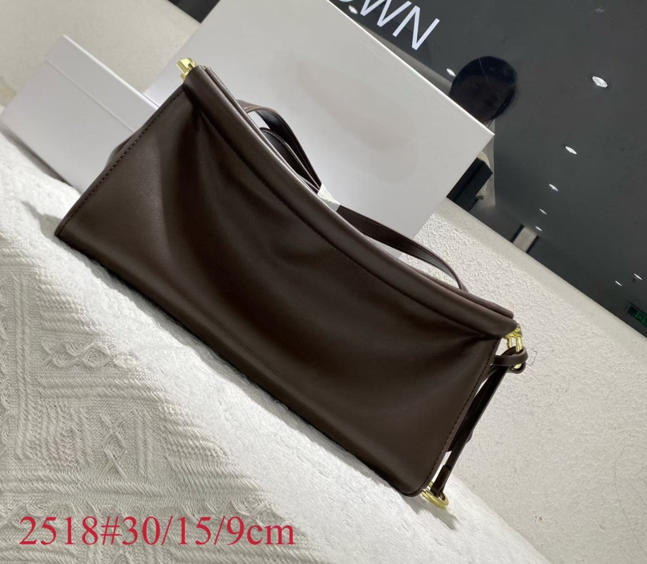 Women's Suede High Fashion Baguette Genuine Leather Women's Shoulder Bag