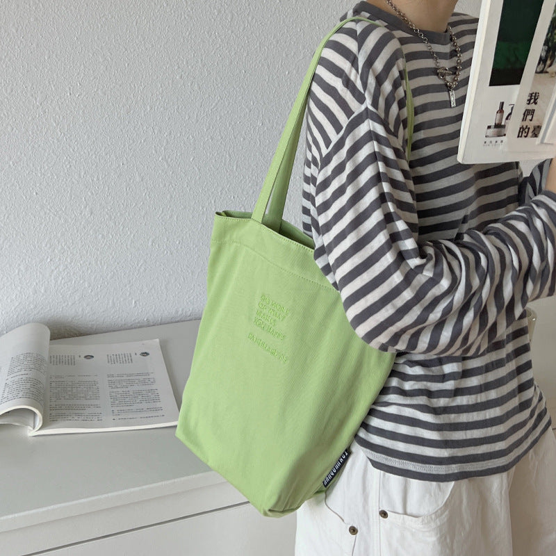 Style Simple Commuter Canvas Female Artistic Light Bags