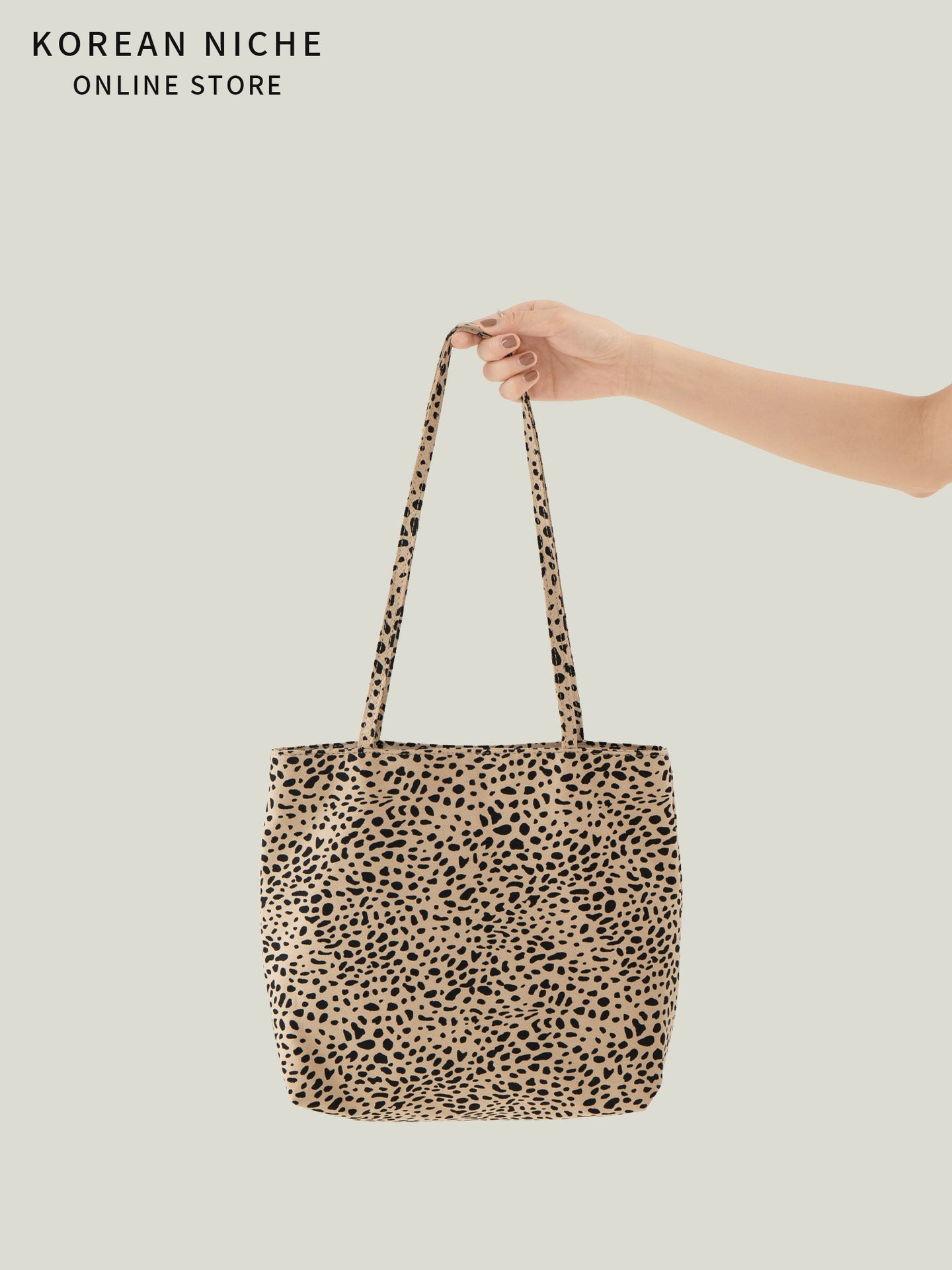 Leopard Print Female Korean Style Niche Portable Tote Bag