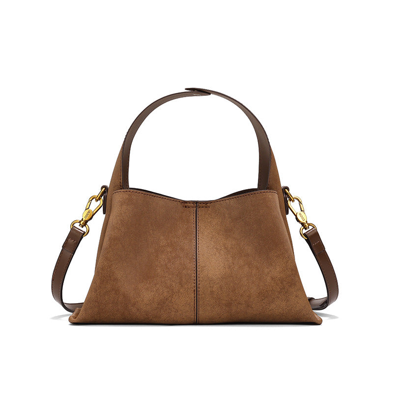 Women's Frosted Leather Niche Designer Simple Portable Hand Women's Handbag