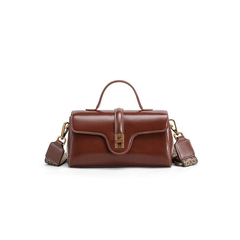 Women's Autumn Large Capacity Genuine Leather Pillow Women's Messenger Bag
