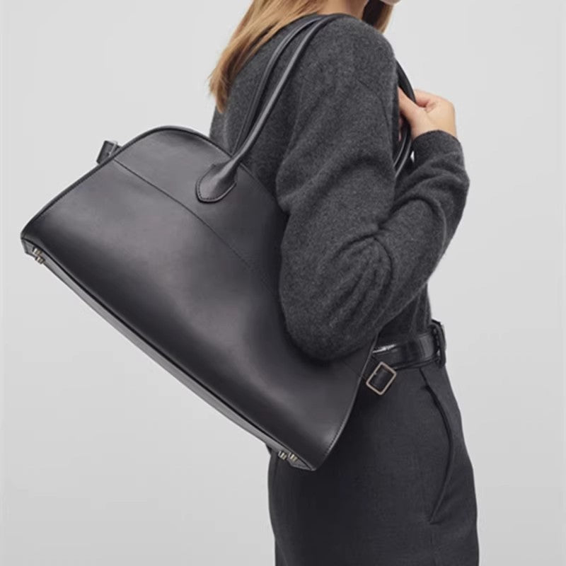 Dong Large Capacity High-grade Lychee Pattern Cowhide Commuter Bags