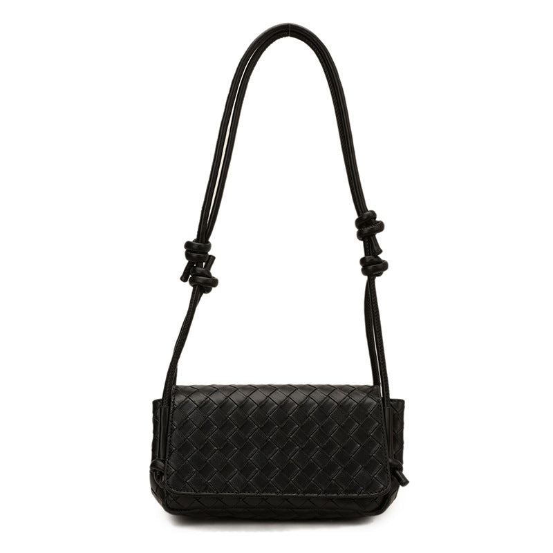 Solid Color Woven Simple Personality Underarm Women's Shoulder Bag