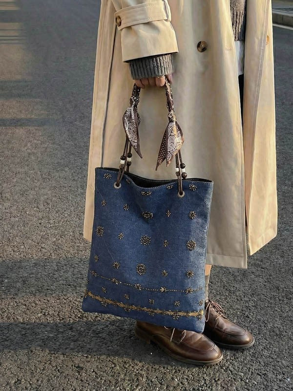 Women's Style Retro Embroidered Large Capacity Ethnic Women's Shoulder Bag